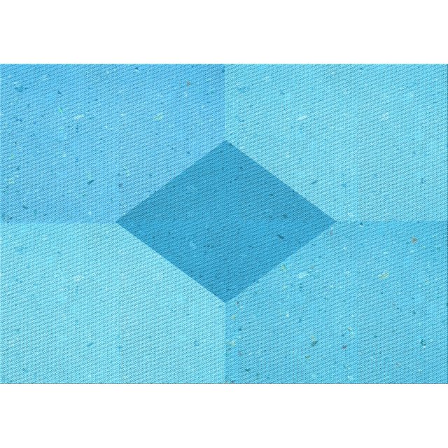 Ahgly Company Machine Washable Indoor Rectangle Transitional Bright Cyan Blue Area Rugs, 5' x 7'