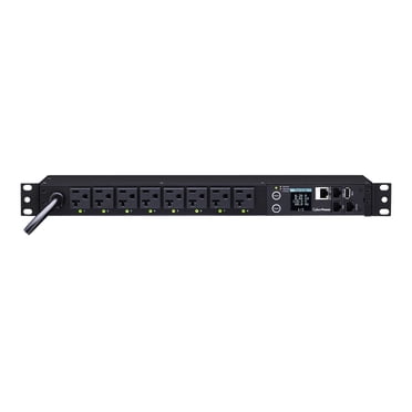 CyberPower Switched Series PDU41002 - Power distribution unit (rack-mountable) - AC 100-120 V - 1-phase - Ethernet, serial - input: NEMA 5-20P - output connectors: 8 (NEMA 5-20R) - 1U - 12 ft cord