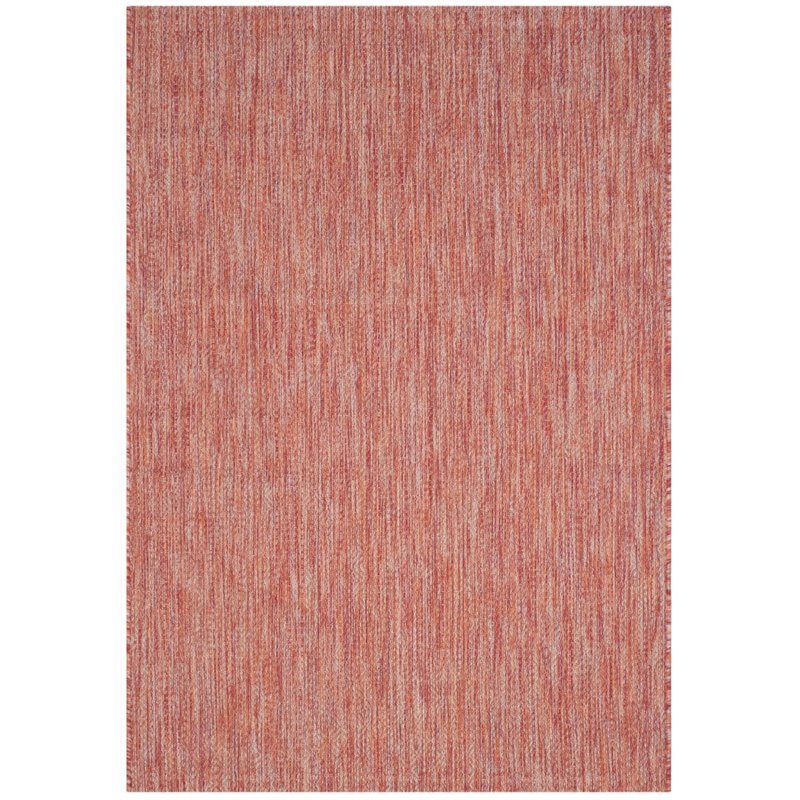 Safavieh Courtyard Collection CY8520-36522 Red Indoor, Outdoor Area Rug (5'3" x 7'7")