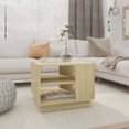 thumbnail image 1 of vidaXL Coffee Table Sonoma Oak 55x55x43 cm Engineered Wood, 1 of 4
