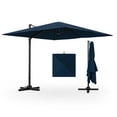 thumbnail image 1 of Costway Parasol Suspendu Déporté Carré de 9,5 Pi pour Patio, 2 Niveaux, Rotation 360°, Extérieur, Bleu Marine, 1 of 10