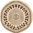 thumbnail image 1 of Ahgly Company Tapis de Zone Rond Lavable en Machine Intérieur Transitionnel Or Foncé Brun, 6 Pieds Rond, 1 of 7