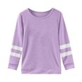 thumbnail image 1 of WEIYLL T-Shirt Fille Manches Longues Poignets Col Rond Patchwork Chaud Doux Haut pour Tout-Petit Vêtements pour 7-8 Ans, 1 of 5