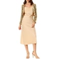 thumbnail image 2 of INSPIRE CHIC Boléro Court Ouvert Sans Col à Paillettes à Manches Longues Décontracté pour Femme G Or, 2 of 7