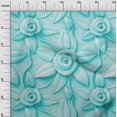 thumbnail image 3 of oneOone Rayon Aqua Blue Fabric Florals Sewing Craft Projects Fabric Prints By Yard 56 Inch Wide, 3 of 4