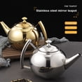 thumbnail image 2 of kurtrusly 1L/1.5L/2L Polished Stainless Steel Teapot Tea Pot Coffee With Tea Leaf Filter Infuser, 2 of 8