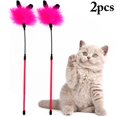 thumbnail image 1 of 2PCS Kitten Teaser Toys Interactive Cat Wand Toy Fake Feather Cat Toy Kitten Toy, 1 of 10