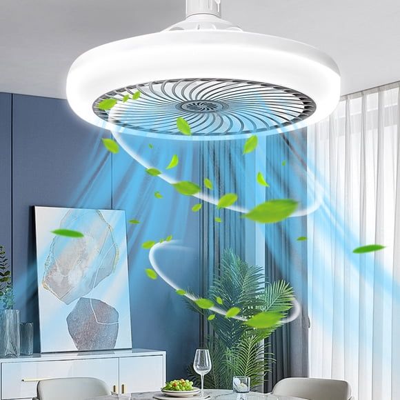 Study Bedroom Living Room Super Bright Energy-saving Fan Light E27 Universal Head Three Gear Light Three Gear Wind Speed