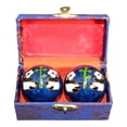 thumbnail image 1 of 2 Pieces Massage Balls with Storage Box Relieve Stiffness Gift Baoding Balls for Panda Blue, 1 of 9