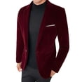 thumbnail image 1 of Tenue de Vin Bourgogne pour Homme Hiver Automne Velours Travail Bureau Formel Rendez-Vous Nuits Robes Soirée Chic Détente Rave Basique Vestes Blazer Vêtements d'Extérieur Hommes 2025 Vêtements Tendance TTG, 1 of 6