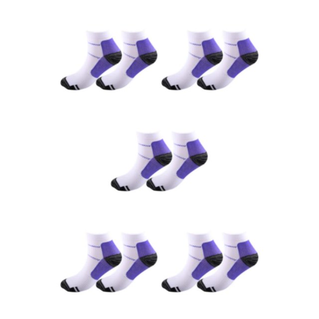 Wweixi 2piece Relieve Foot Fatigue Compression Socks For Greater Comfortable To Wear Ankles Socks purple S/M 5Set