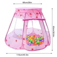 thumbnail image 2 of Pink Foldable Star Childrens Tent Play House Pink Version With Mosquito Net Portable Design For Indoor Play Easy Assembly Storage Included No Ball Pit, 2 of 8