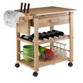thumbnail image 3 of Winsome Finland Kitchen Cart in Natural Finish -83644, 3 of 8
