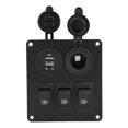 thumbnail image 2 of Adaptateur de Voiture, DC LED Panneau de Commutation ABS Matériau Ignifuge Vshortcircuit Surcharge Protection Voiture Répartiteur d'Alimentation pour Marine pour Voiture, 2 of 8