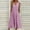 Pink, variant on SMihono Summer Boho Maxi Dress for Women Plus Size Women's Fashion Casual Sleeveless V-Neck Button Striped Print Pocket Maxi Dress Beach Swing Sundress