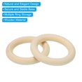 thumbnail image 4 of Unique Bargains 60mm Wooden Rings for Crafts, 30 Pack Natural Wood Rings Unfinished Wood Loop Circle, 4 of 8