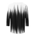 thumbnail image 4 of Hauts pour Femmes Décontractés Imprimés à Col Rond T-Shirt à Manches 3/4 Haut Ample, Hauts à Manches 3/4 pour Femmes, Hauts Décontractés pour Femmes, T-Shirts pour Femmes, 4 of 5