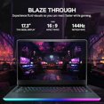 thumbnail image 4 of MSI Raider GE76 17,3 Pouces 144Hz FHD Ordinateur Portable de Jeu, Intel i9-12900H, 64 Go DDR5, 2 To SSD, NVIDIA GeForce RTX 3060, Clavier Rétroéclairé, Caméra Web FHD, Wi-Fi 6, Win 11 Pro, Gris, Station d'Accueil 256 Go, 4 of 7