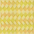 thumbnail image 1 of Ahgly Company Tapis d'Intérieur Lavable en Machine Carré Transitionnel Jaune Néon, 6 Pieds Carré, 1 of 7