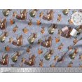 thumbnail image 3 of Soimoi Tissu Satin Modal Instruments de Musique, Monkey & Rat Tissu Imprimé Dessin Animé au Mètre 42 Pouces de Large, 3 of 3