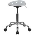 thumbnail image 3 of Vibrant Silver Tractor Seat and Chrome Stool, 3 of 9