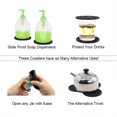 thumbnail image 2 of Pack de 4 Boissons Sous-Verres Anti-Dérapant Bol de Chaleur Lavable Réutilisable à Faible Bruit Résistant Cuisine Napperon Tasse Tapis Drainant Porte-Bouteilles Tampon Vaisselle Home Bar Gris, 2 of 7