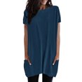 thumbnail image 1 of Ketyyh-chn99 Chandails pour Femmes, Blouse Ample et Confortable, T-Shirt à Manches Longues, Col Ras du Cou pour Femmes, Bleu Marine, G, 1 of 5