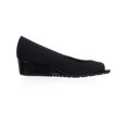 thumbnail image 4 of Bandolino Candra Peep Toe Wedge Sandals, Black, 4 of 6