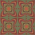 thumbnail image 1 of Ahgly Company Tapis de Zone Carré Transitionnel Lavable en Machine Rouge Brique, 7 Pieds Carré, 1 of 7