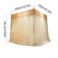 thumbnail image 4 of Bowayaoa Princess Style Bed Canopy Mosquito Net, Three-Door Palace Design Floor-Length Drapes, Soft Polyester Lace Netting for Bedroom Decoration, 4 of 7