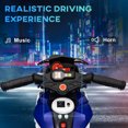 thumbnail image 4 of Qaba 6V Kids Motorcycle with Music, Headlights, 3 Wheels, Blue, 4 of 10