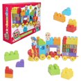 thumbnail image 1 of CoComelon Stacking Train, 40 Piece Large Building Block Set Includes JJ and TomTom Figures, Color and Number Recognition, 1 of 7
