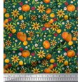 thumbnail image 1 of Soimoi Silk Fabric Leaves,Floral & Pumpkin Vegetable Decor Fabric Printed Yard 42 Inch Wide, 1 of 3