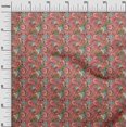 thumbnail image 3 of oneOone Velvet Red Fabric Asian Japanese Floral Craft Projects Decor Fabric Printed By The Yard 58 Inch Wide, 3 of 5