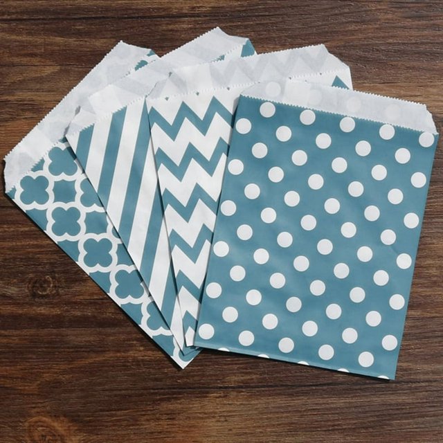 20Pcs Mini Dot Kraft Paper Bags Wedding Party Invitation Greeting Cards Paper Gift Bag
