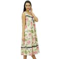 thumbnail image 4 of Bimba Robe de Nuit Mi-Mollet en Coton Sans Manches pour Allaitement, 4 of 9
