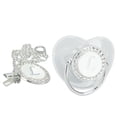 thumbnail image 4 of With Silicone Baby Pacifier Silver A-Z Letters Safe BPA Free One Piece Seamless Pacifier with Lid for Infant 6-18 Months, 4 of 7