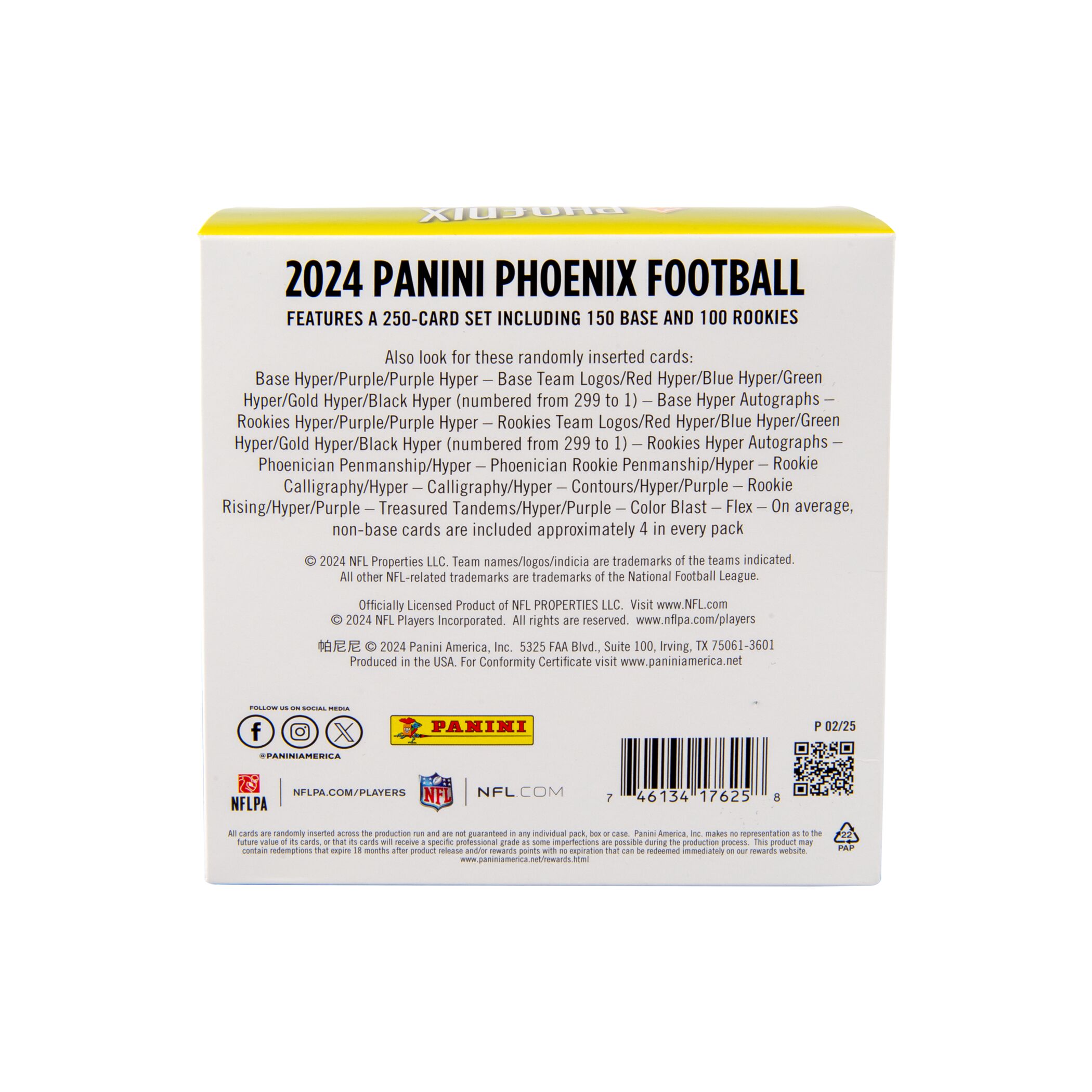 2024 Panini Phoenix Football Trading Cards Mega Box