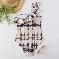 thumbnail image 4 of Birdeem Womens Tie-Dyed Contrast Color Camisole Shoulder Backless Bikini One-Piece Swimsuit, 4 of 7