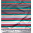 thumbnail image 1 of Soimoi Tissu en Velours à Rayures Horizontales Imprimé 1 Yard 58 Pouces de Large, 1 of 5