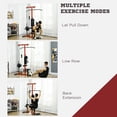 thumbnail image 4 of Soozier Lat Pull Down Machine Cable Station with Flip-Up Footplate, Red, 4 of 10