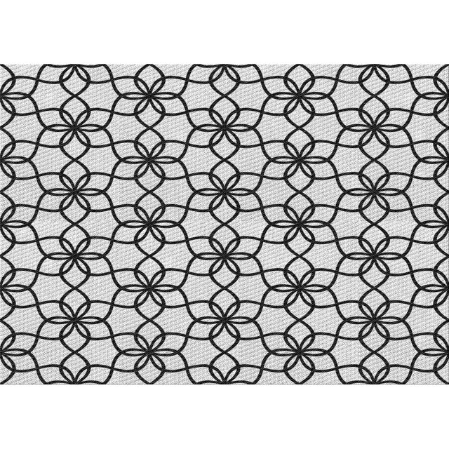 Ahgly Tapis Rectangulaire Lavable en Machine Intérieur Transitionnel Gris Platine, 4 Pieds x 6 Pieds