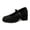 Black, variant on QHFBli Block Heels For Women Women's Fashion Suede Buckle Square Heel On Dress Shoes For Daily Casual Wear Comfortable Elegant Footwear