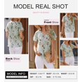thumbnail image 4 of ORUYROP Blouses Décontractées Boho à Imprimé Floral Col en V Manches Longues Amples pour Femmes, 4 of 6