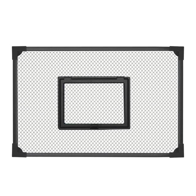 Milaget Fish Tank Cover Self Assembly Anti Jump Net Magnetic Black Mesh 50x30cm