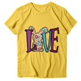 thumbnail image 3 of EGNMCR Easter T-shirt à Imprimé T-Shirts Graphiques pour Femmes T-Shirts à Manches Courtes pour Femmes T-shirt Décontracté Ample à Col Rond à Manches Courtes Blouse à Imprimé de Lettres T-shirt T-Shirts pour Femmes, 3 of 4