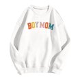 thumbnail image 1 of HNMKIU Chandails pour Femmes Garçon Chandail Maman Chandail pour Femmes Maman Chandail Vie de Maman Chandail pour Maman Chandail à Capuchon Mode Maman Col Rond Chandail, 1 of 2