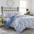 thumbnail image 1 of Laura Ashley Home Elise Duvet Cover Set, King, Medium Blue, 1 of 5