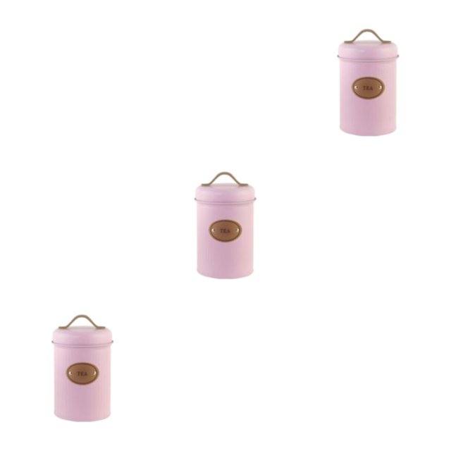 Wweixi Transparent Tea Jars For Storing And Displaying Favorite Tea Leaves Food Grade Metal Kitchen Storage Jars Jars Kitchen Pink tea 3Set
