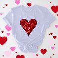 thumbnail image 1 of Cadeau de la Saint-Valentin pour Femmes T-shirt Décontracté à Col Rond à Manches Courtes Imprimé Arbre de Noël, 1 of 6